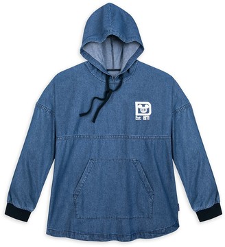 denim shirt with hoodie