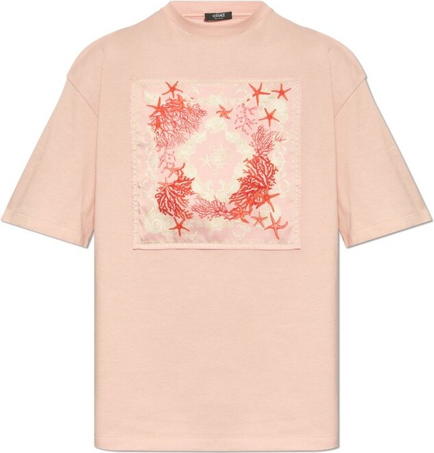 Versace Barocco Sea Logo-Printed Crewneck T-Shirt