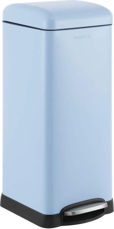 happimess Betty Retro 8-Gal. Step-Open Trash Can, Tide Pool Blue