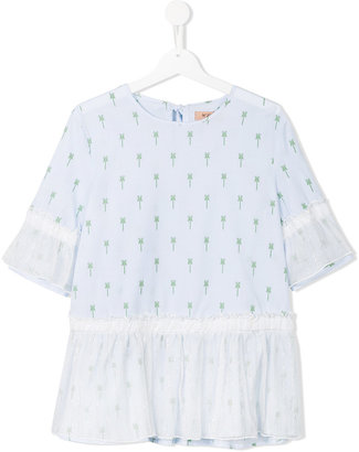 No21 Kids - palm tree print blouse - kids - Silk/Cotton/Polyamide - 14 yrs