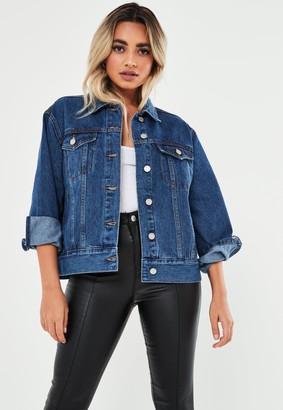 missguided blue oversized denim jacket