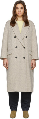 Etoile Isabel Marant Off-White Wool Ojima Coat