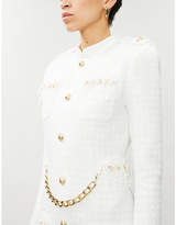 Thumbnail for your product : Balmain Button-embellished tweed mini dress