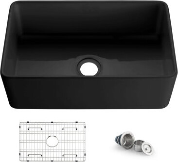 KIBI Pure 30'' L Single Bowl Fireclay Kitchen Sink