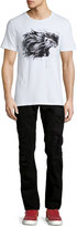 Thumbnail for your product : Robin's Jeans Distressed Slim-Straight Jeans w/Holes, Black