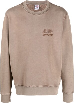 AUTRY Logo-Embroidered Cotton Sweatshirt