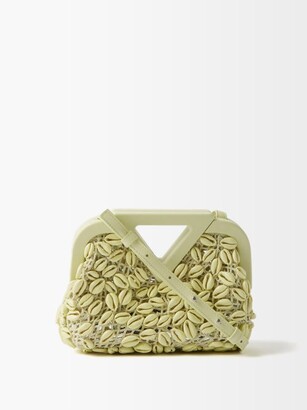 Bottega Veneta Point Shell-embellished Crochet Clutch Bag - Yellow