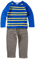 Thumbnail for your product : Splendid Garment Dye Stripe Raglan & Pant Set (Little Boys)