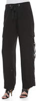 Thumbnail for your product : Go Silk Petite Silk Cargo Pants with Grommet Detail