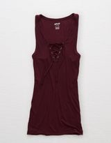 Thumbnail for your product : American Eagle Aerie Lace-Up Boy Tank