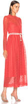 Thumbnail for your product : Zimmermann Allia High Neck Lace Dress in Coral | FWRD