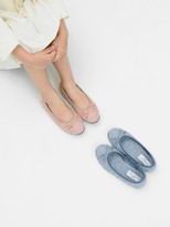 Thumbnail for your product : Charles & Keith Girls' Cat Print Satin Ballerinas