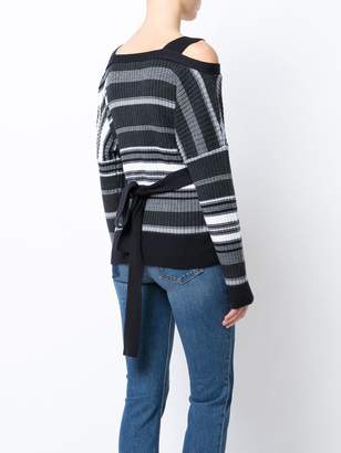 Derek Lam 10 Crosby Off The Shoulder Sweater With Button Detail