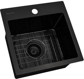 Ruvati 15 inch Stainless Steel Drop-in Topmount Bar Prep Sink Single Bowl