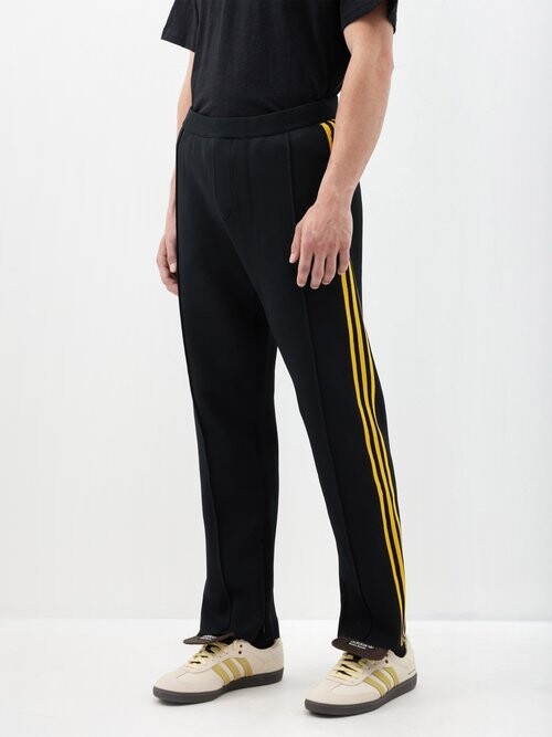 ADIDAS X WALES BONNER Logo-embroidered Striped Recycled-knit Track Pants -  ShopStyle