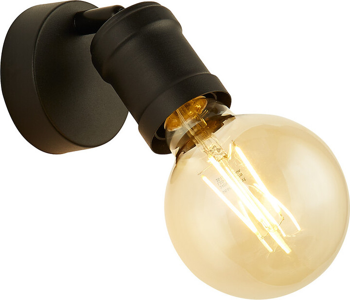 So'home Adjustable Sand Black Wall Light With Exposed Bulb ShopStyle