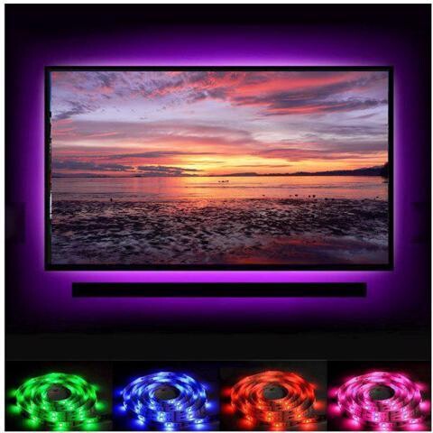 Emerald Electronics USA Emerald 15FT LED Strip Lights, Colored USB TV Backlight with Remote, 16 Color Lights (SM-720-1638)