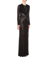 Thumbnail for your product : Roberto Cavalli Beaded fine-knit gown
