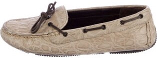 Bottega Veneta Leather Animal Print Moccasins