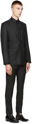Givenchy Black Pinstriped Blazer