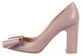 Thumbnail for your product : Valentino Patent Leather Round-Toe Pumps