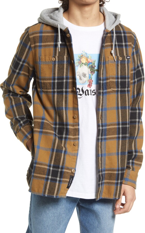 Vans Men's Lopes Plaid Hooded Flannel Button-Up Shirt - ShopStyle