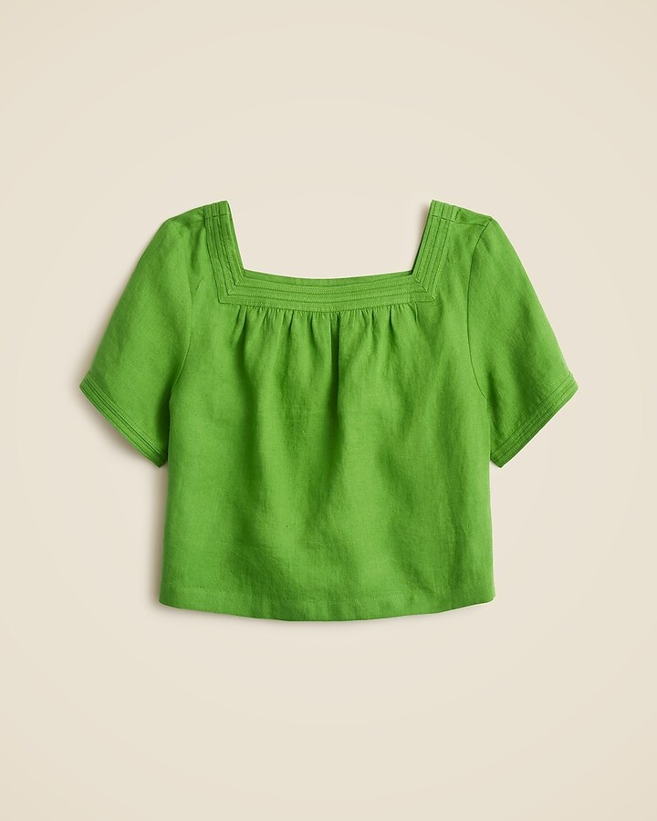 Sailor squareneck top in linen