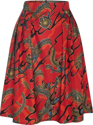 Marianna Déri A-line Skirt Dragons Red - ShopStyle