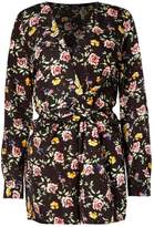 Thumbnail for your product : boohoo Floral Twist Front Playsuit