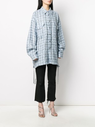 Faith Connexion Tweed Oversized-Fit Shirt