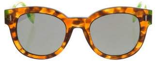 Fendi Tortoiseshell Mirror Sunglasses
