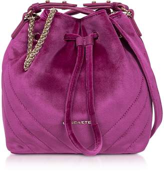 Velvet Couture Quilted Small Bucket Bag
