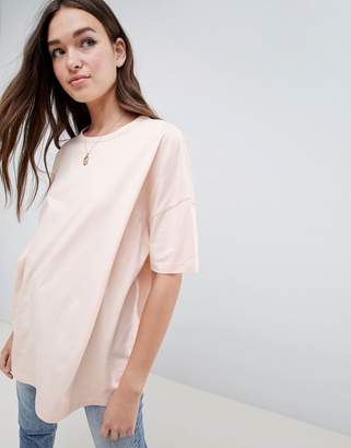 ASOS Design Super Oversized T-Shirt With Drop Shoulder In Pink