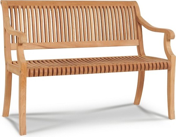 HiTeak Furniture Palm Outdoor Bench in Brown