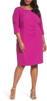 Thumbnail for your product : Tahari Plus Size Women's Ruched Sheath Dress
