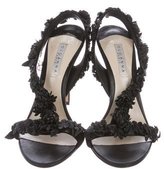 Thumbnail for your product : Olgana Paris Leather Floral-Accented Sandals