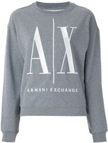 Thumbnail for your product : Armani Exchange Logo-Embroidered Crew-Neck Sweatshirt