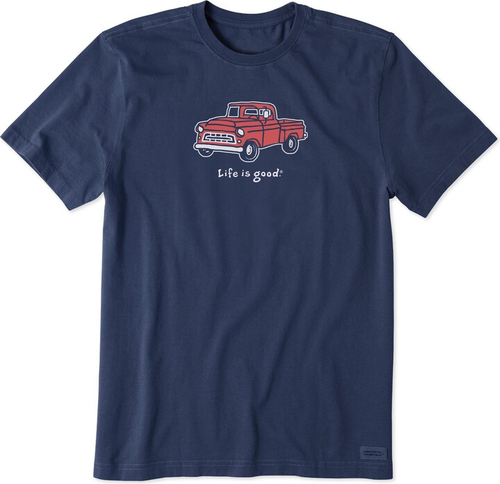 Life is Good Men's Vintage Pickup Truck Crusher Tee