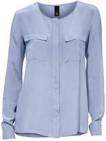 Thumbnail for your product : Heine Silk Collarless Blouse