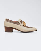Thumbnail for your product : Gucci Women's Leather & Lizard Horsebit Chain Loafers