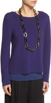 Thumbnail for your product : Eileen Fisher Long-Sleeve Nylon Cord Top