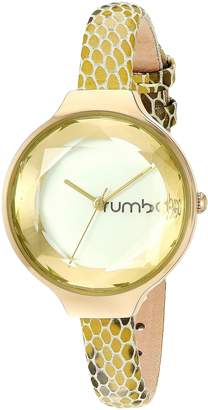 RumbaTime Women's '' Quartz Stainless Steel and Leather Casual Watch, Color Green (Model: 26627)