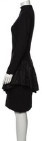 Thumbnail for your product : Lanvin Silk Knee-Length Dress Black