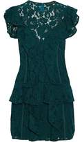 Thumbnail for your product : Marissa Webb Ruffled Corded Lace Mini Dress
