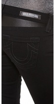Thumbnail for your product : True Religion Super Skinny Moto Pants with Leather Trim