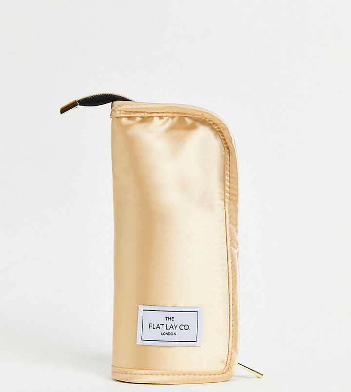 Flat Lay Company The Flat Lay Co. X ASOS Exclusive Standing Brush Case Champagne SatinNo