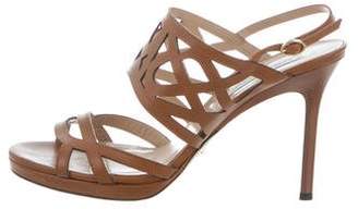 Diane von Furstenberg Leather Ankle Strap Sandals