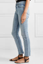 Thumbnail for your product : GRLFRND Karolina Distressed High-rise Skinny Jeans - Mid denim