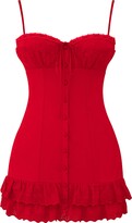 Thumbnail for your product : House Of CB Luci Eyelet Button-Up Cotton Blend Cocktail Dress