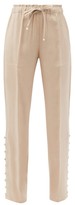 Thumbnail for your product : Altuzarra Catkin Buttoned Linen-blend Straight-leg Trousers - Beige